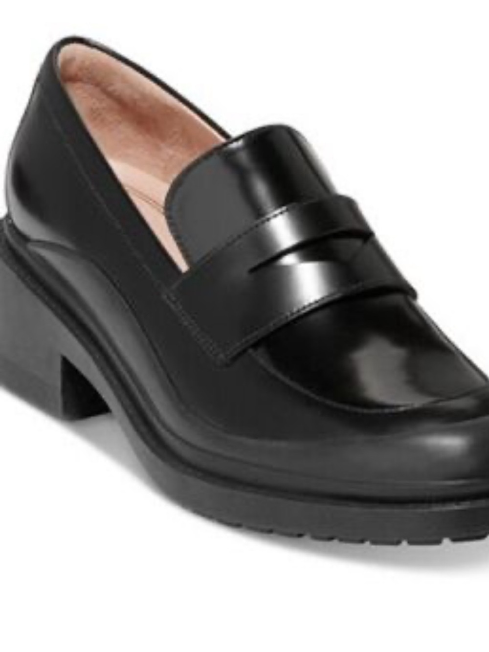 Cole Haan Westerly Loafers. Leather With Black Rubber Lug sole . Woman’s Size 9.